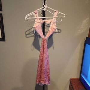 Hello Molly Pink Sequin Prom Dress